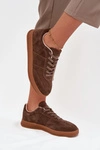 Zamszowe Sneakersy Damskie Big Star SS274676 HI-POLY SYSTEM Brązowe