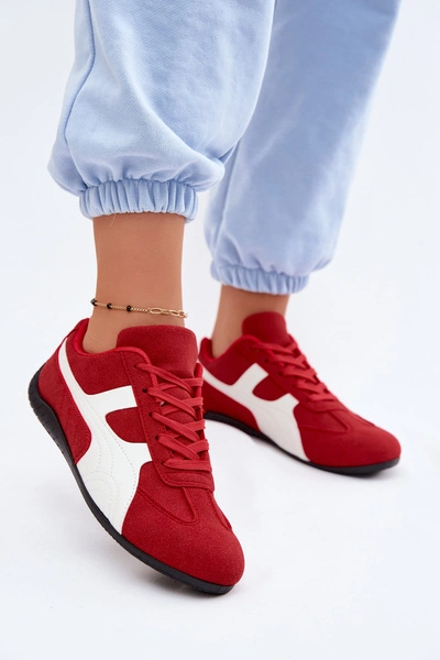 Sneakersy Damskie Czerwone Maple