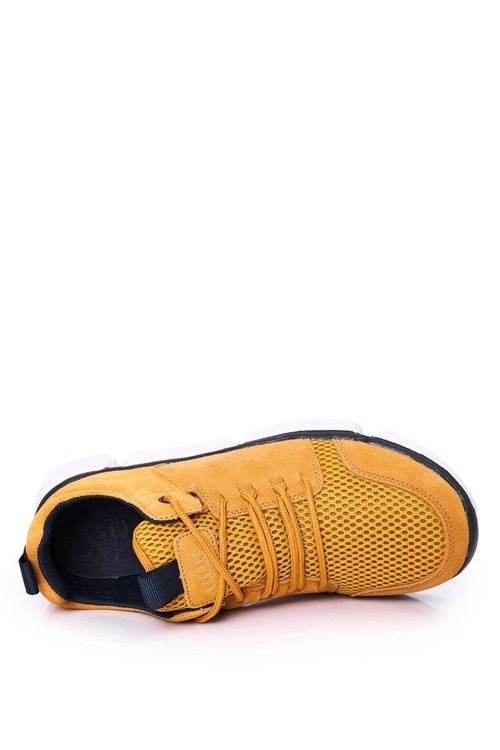 Męskie Sportowe Buty Sneakersy GOE HH1N4029 Żółte