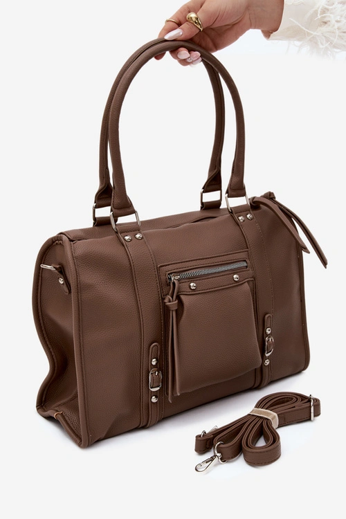 Flora&Co Duża Torebka Skórzana Taupe Nolita