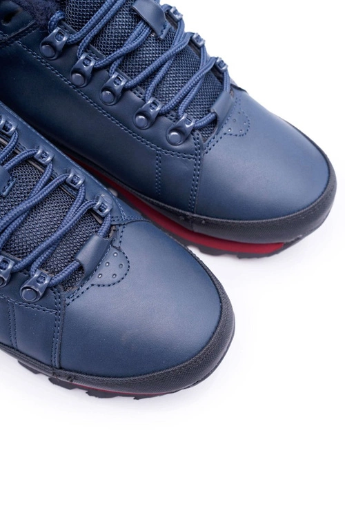 Trekkingowe Męskie Buty Wysokie Outdoor Granatowe Noriginals