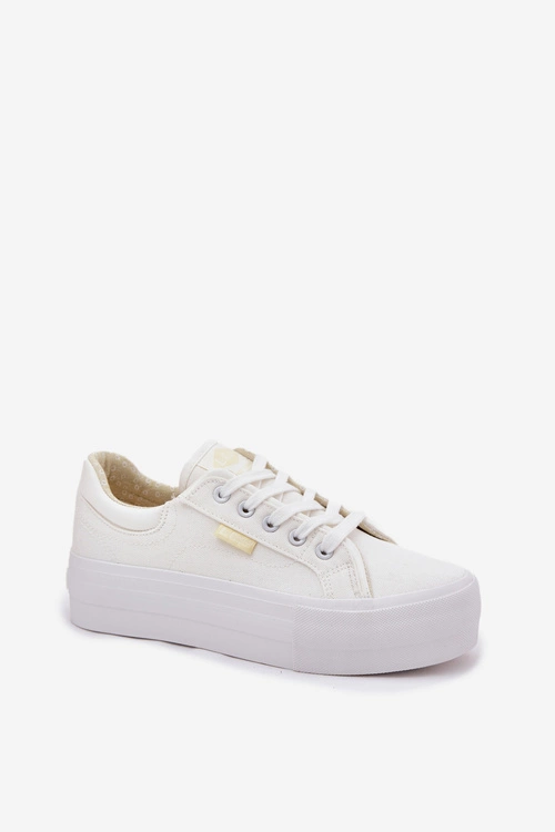 Trampki Damskie Na Platformie Lee Cooper LCW-25-31-3450L Białe
