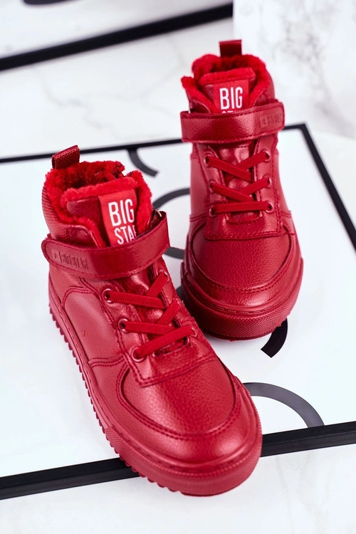 Dziecięce Ocieplane Sportowe Buty Big Star GG374042 Czerwone