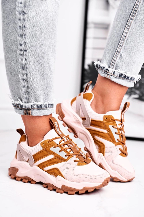 Damskie Sneakersy Big Star Beżowe GG274664