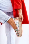 Modne Wsuwane Espadryle W Kwiaty Białe Morice