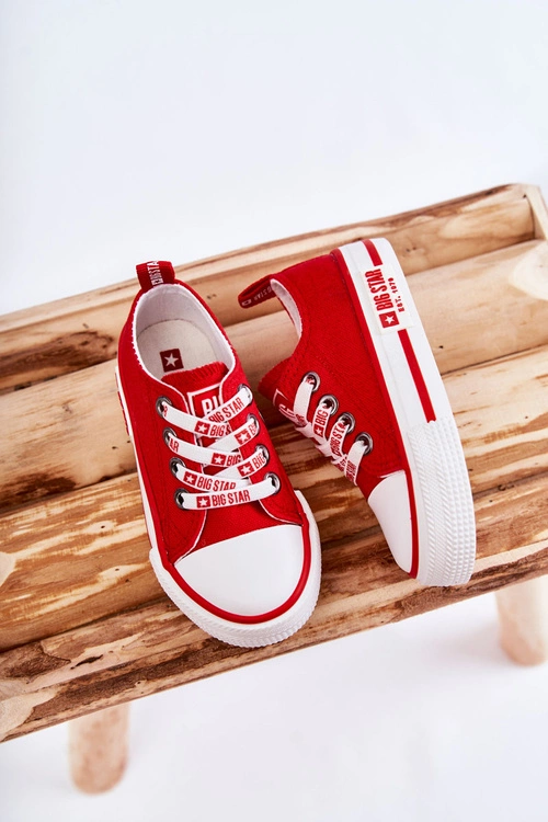 Dziecięce Materiałowe Trampki BIG STAR KK374071 Czerwone