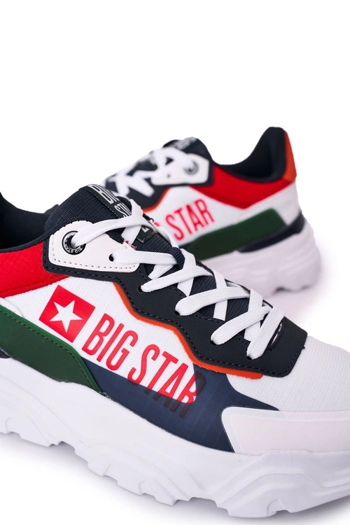 Męskie Sportowe Buty Memory Foam Big Star HH174208 Biało-Granatowe