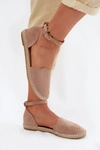 Espadryle Damskie Z Imitacji Zamszu Vinceza 23-34594 Beżowe