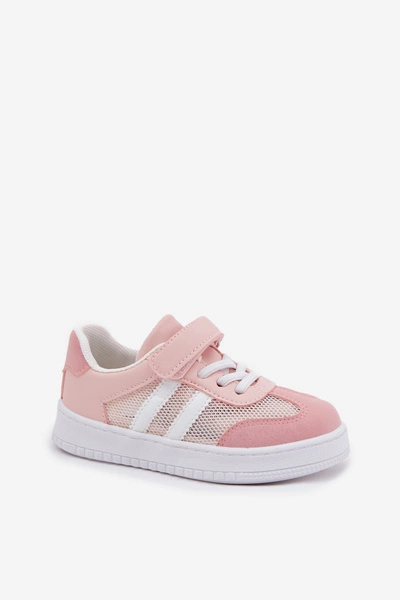 Sneakersy Dziecięce Na Rzep Różowe Sepovia