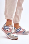 Wygodne Damskie Sneakersy Memory Foam Big Star LL274951 Niebieskie