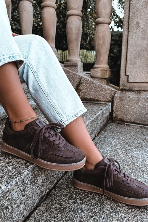 Sneakersy Damskie Big Star UU274397 Czekoladowe