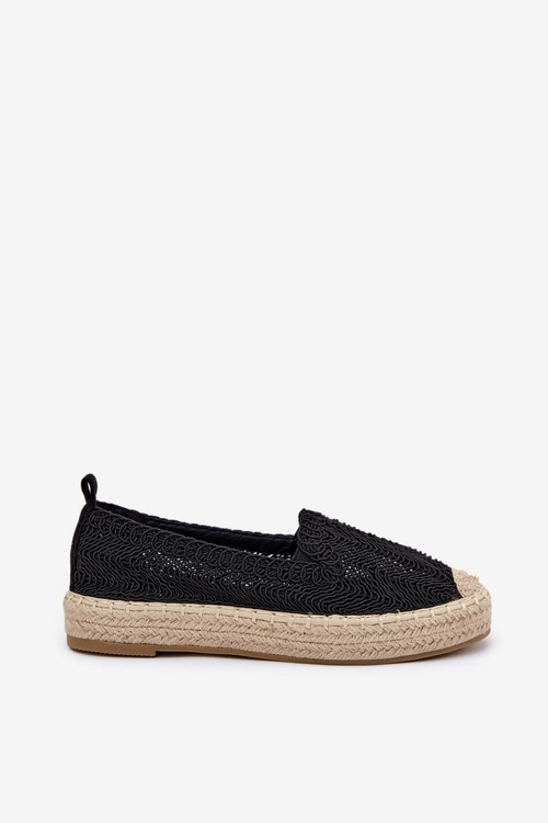 Espadryle Damskie Na Platformie Vinceza 17392 Czarne