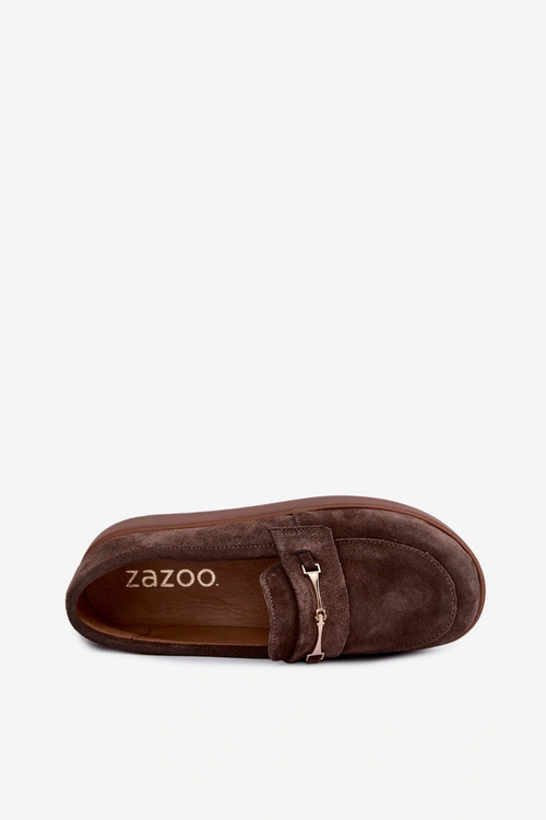 Mokasyny Barefoot Z Zamszu Zazoo 2016 Brązowe