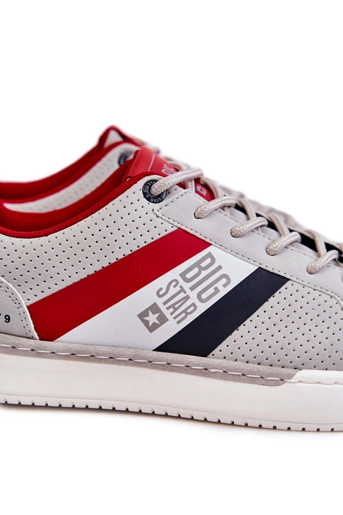 Klasyczne Męskie Buty Sportowe Memory Foam Big Star KK174056 Szare