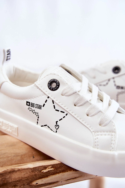 Dziecięce Buty Sportowe Sznurowane Big Star KK374222 Białe