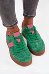 Zamszowe Sneakersy Damskie Vinceza 79576 Zielone