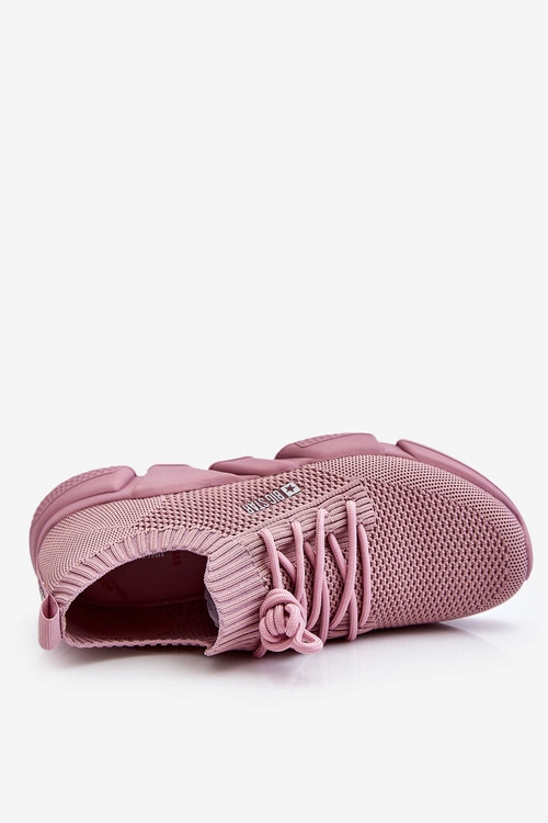 Damskie Lekkie Sneakersy Memory Foam System Big Star JJ274266 Różowe