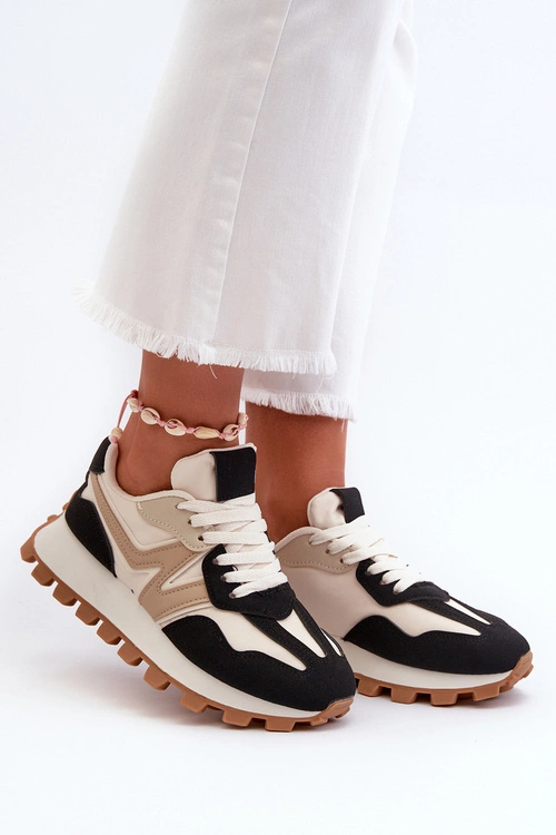 Sneakersy Buty Sportowe Damskie Czarne Kalelia