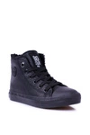 Big Star Dziecięce Wysokie Czarne Trampki Sneakersy BB374141