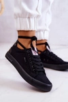 Damskie Tenisówki Wiązane Cross Jeans JJ2R4039C Czarne