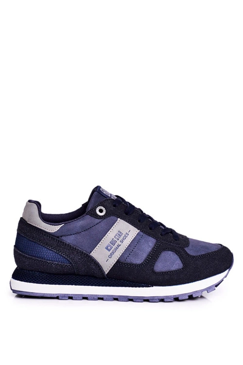Damskie Sportowe Obuwie Sneakersy Big Star Granatowe GG274676