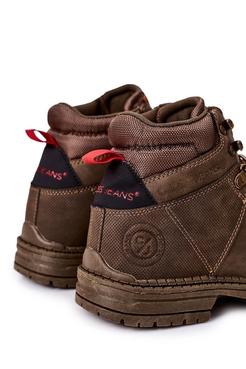 Męskie Buty Trekkingowe Cross Jeans EE1R4030C Ciemnozielone