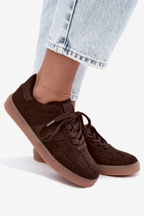 Sneakersy Damskie Big Star UU274397 Czekoladowe