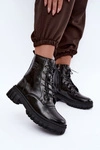 Skórzane Ocieplane Botki Workery Lee Cooper LCJ-26-16-4696 Czarne