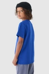 Chłopięcy T-shirt Gładki Bawełniany Niebieski 4F 4FJWMM00TTSHM1626-36S