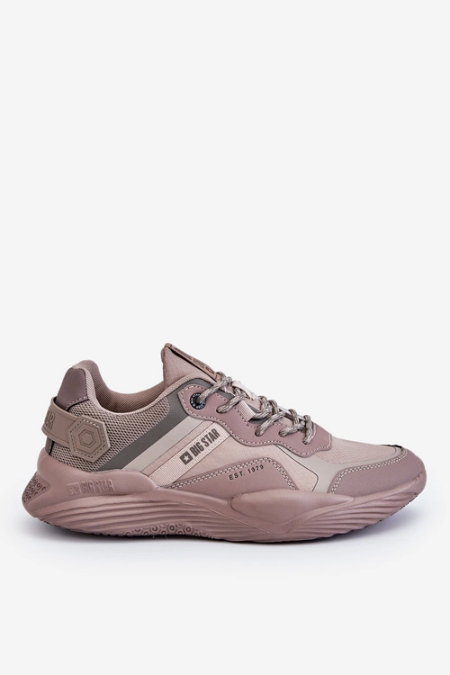 Męskie Lekkie Sneakersy Memory Foam System Big Star LL174151 Beżowe