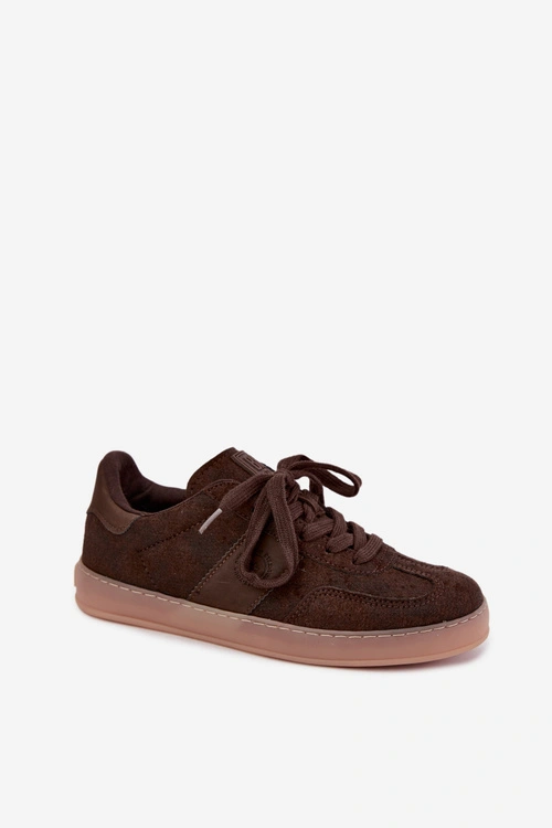 Sneakersy Damskie Big Star UU274397 Czekoladowe