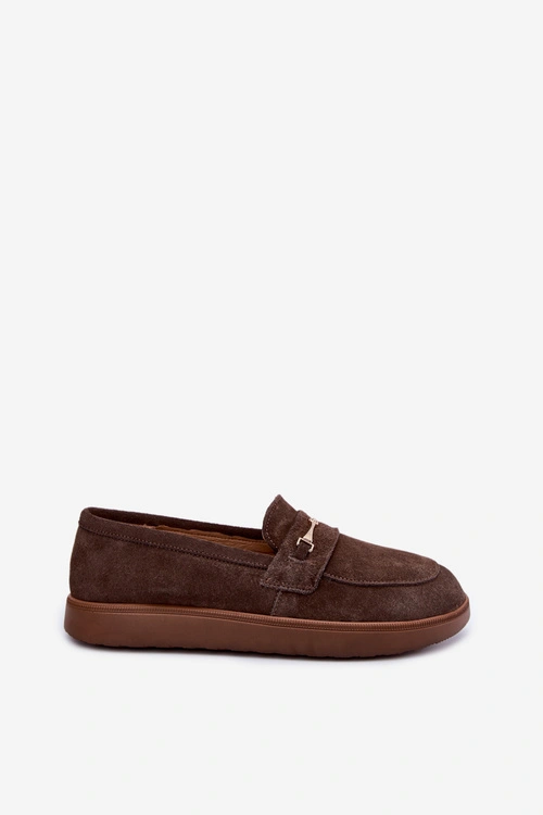 Mokasyny Barefoot Z Zamszu Zazoo 2016 Brązowe
