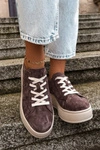 Skórzane Zamszowe Sneakersy Na Platformie Kobbo 41535 Czekoladowe
