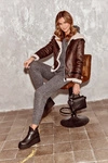 Skórzane Botki Damskie Na Koturnie Platformie Z Paskami Zazoo 1752 Czarne