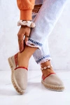 Materiałowe Espadryle Wsuwane Big Star JJ274879 Beżowe