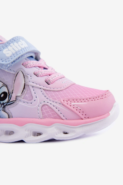 Sneakersy Dla Dziewczynki Stitch Ze Świecącą Podeszwą 8703815 Różowo-Niebieskie