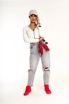 Damskie Wysokie Trampki Big Star FF274580 Czerwone