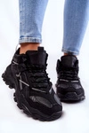 Damskie Buty Sportowe Na Masywnej Platformie Big Star KK274387 Czarne