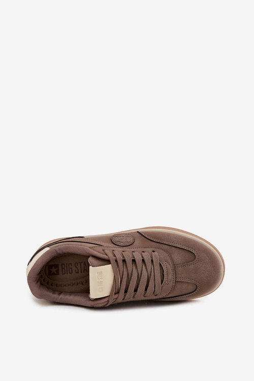 Sneakersy Męskie Niskie Big Star SS174020 HI-POLY SYSTEM Ciemnobeżowe