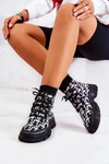 Buty Sportowe Skarpetkowe Czarno-Białe Kandice