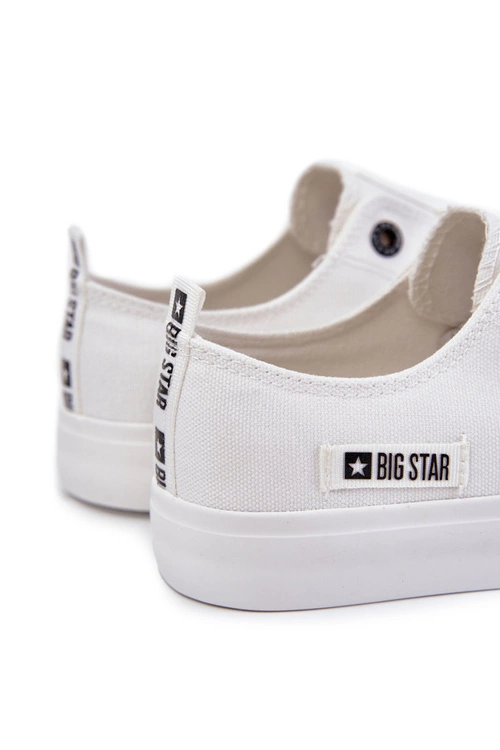 Męskie Niskie Materiałowe Trampki Big Star KK174006 Białe