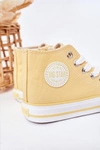 Dziecięce Wysokie Trampki Z Suwakiem BIG STAR HH374138 Żółte