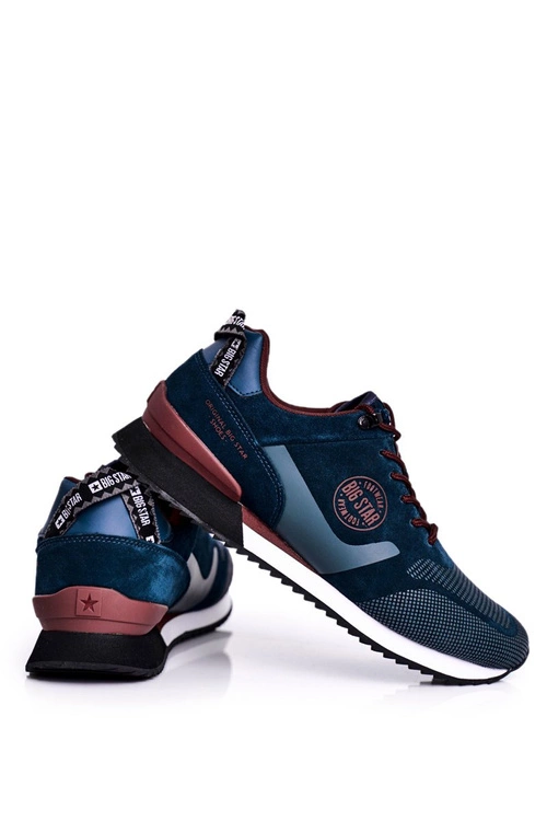 Sportowe Męskie Buty Sneakersy Big Star Zielone GG174549