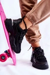Damskie Sneakersy Sportowe Buty Czarne Sheron
