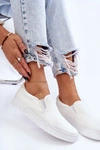 Damskie Tenisówki Slip-On Big Star LL274389 Białe