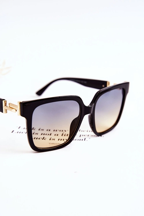 Damskie Okulary Przeciwsłoneczne Ombre V120026 Czarno-Złote
