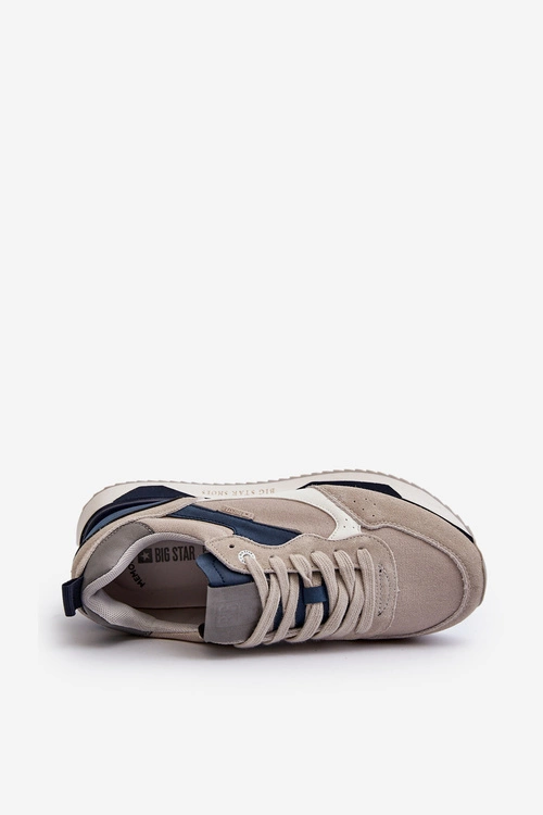 Sneakersy Męskie Memory Foam System Big Star NN174348 Szare
