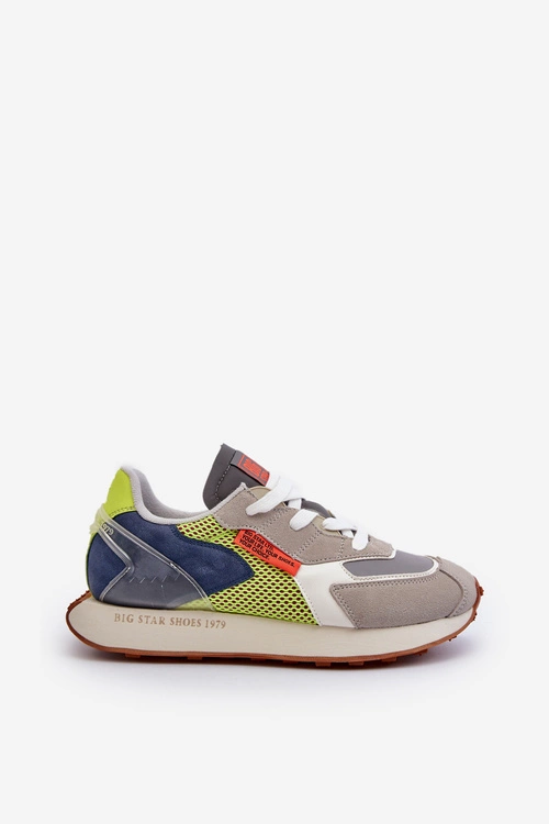 Buty Sportowe Sneakersy Męskie Memory Foam System Big Star NN174344 Szare