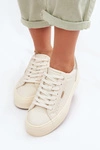 Sneakersy Na Platformie Big Star TT274806 Beżowe