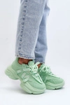 Sneakersy Damskie Na Masywnej Podeszwie Zielone Windamella
